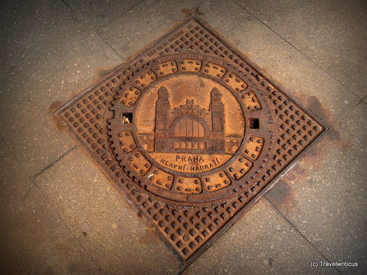 Manhole cover at Prague Central Station