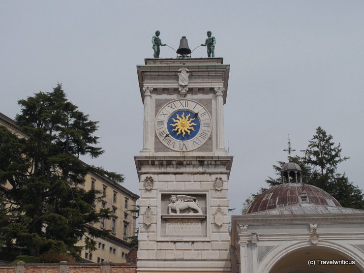 Clock tower and castle in Piazza Liberta, Udine, Friuli Venezia-Giulia,  Italy Stock Photo - Alamy